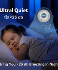 Clip On Fan With 12000mAh Battery All Day Portable Desk Fan USB Rechargeable next to sleeping child, ultral quiet <23 db