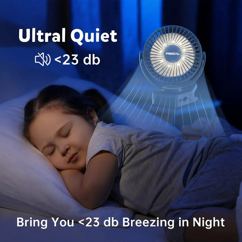 Clip On Fan With 12000mAh Battery All Day Portable Desk Fan USB Rechargeable next to sleeping child, ultral quiet <23 db
