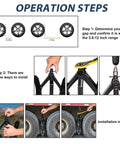 Installation steps for X Shaped Heavy Duty Wheel Stabilizer For Travel Trailers Campers And RVs Adjustable 3.5 To 12 Inch