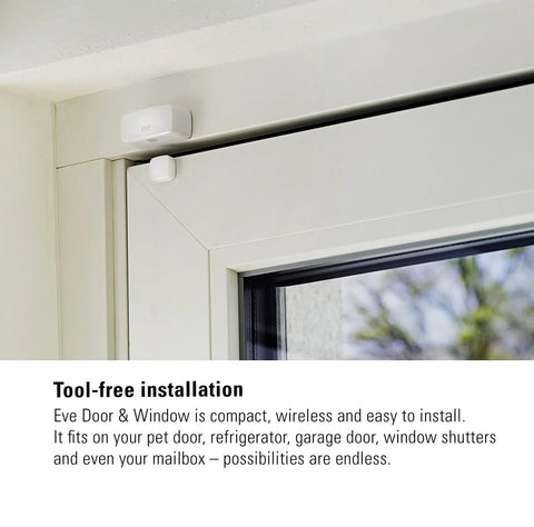 Smart Door And Window Sensor For HomeKit And Bluetooth Real Time Open Or Closed Status Instant Notifications