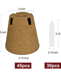 Biodegradable Peat Pots Seed Starter Kit 45 Pack 3.15 Inch With Drainage Holes Includes 30 Plant Labels Seedling Pots