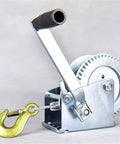 Heavy Duty Electric Hoist Hand Crank Winch Crane 3000 LB Capacity Wire Rope Lifter with crank and hook for garage use