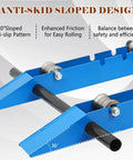 Anti-skid sloped design of Heavy Duty Wire And Cable Reel Roller Stand 4400 Lbs Steel Dispenser For Reels Up To 47 Inches