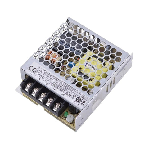 Tough As Nails Rock Solid Ultra Slim Fanless AC To DC Converter 24V 2.2A 52.8W in metal enclosure for industrial use.