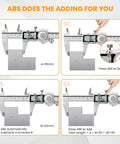 Digital Caliper 6 Inch All Metal IP54 Rated Tough As Nails With ABS Auto Off Inch mm Fraction Readout in step-by-step guide