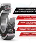 RC10 SC6.1 Sealed Bearing Kit from FastEddy Bearings with ABEC 3 chromium steel balls and chrome steel races details