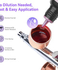 12 Color Airbrush Gel Nail Polish Set for Nails Art and DIY Mani showing no dilution needed with airbrush detail