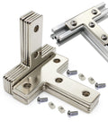 Aluminum T Slot Bracket Kit For 2020 Extrusion Profiles Includes 10 Brackets And 40 M5 Nuts And Bolts