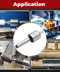 MT2 60 Degree Live Center With 0.0002 Inch Runout for lathe applications showing in use on CNC and manual machines, wood, and metal