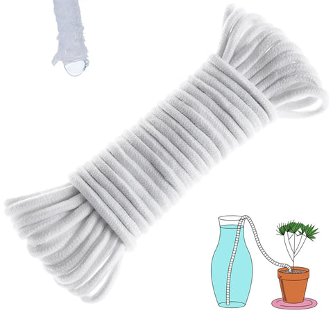 Fifty Feet One Quarter Inch Self Watering Capillary Wick Rope For Plants DIY Vacation Watering System Plant Sitter Wicking Line bundle