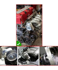 Heavy Duty Adjustable Aluminum Idler Pulley Kit For K-Series Honda Civic And Integra K24 Swap With Belt That Fits Direct Bolt On No Mods Needed Perfect Fit And Reliable Performance For Your JDM Ride installed on Honda K24 engine