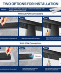 Installation steps for Badass Eight Foot Black Aluminum Handrail With Hella Tough Powder Coated Finish and All the Mounting Hardware You Gonna Need Plus Smooth Nylon Ends For Outdoor Decks.
