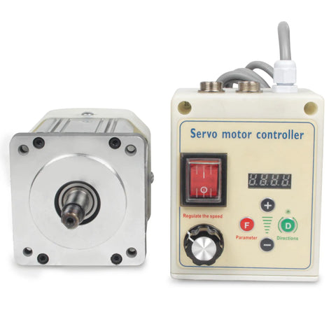 Beefy 1500W Brushless Servo Motor with 200 to 5000 RPM Range and 5.02 Nm Torque 110V shown with speed controller