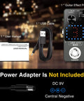 Guitar Looper Pedal For Electric Guitar And Bass With Sync Tuner LED Screen and Unlimited Overdubs, USB cable, user manual