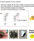 Guide on safely separating Sturdy Quarter Inch Cylindrical Magnets N48 With 3.8 Lb Pull For Cabinet Closures Kickass 3D Printing Snap Fits
