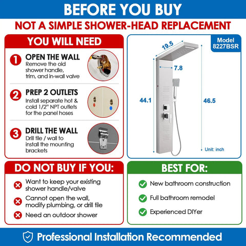 Heavy Duty Led Shower Panel Tower With Five Sick Shower Modes All In One Top Tier Bathroom Spa Build Featuring Corrosion Resistant Steel And Smooth Hydro Massage For Major Lounge Vibes