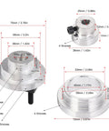 Product diagram of Heavy Duty Mini Lathe Belt Pulley in Aluminum Alloy with dimensions for MX210 WM210 8x16 220x400 220x600 models.