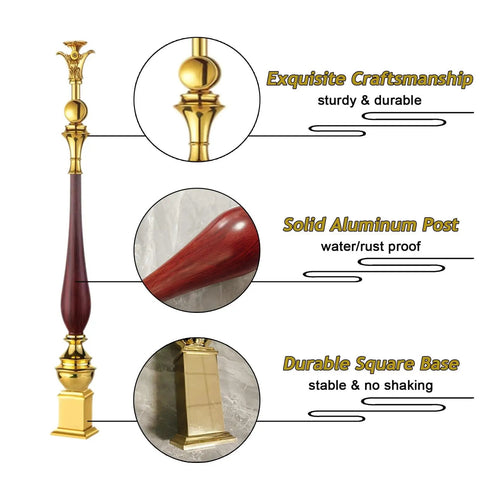 Premium Aluminum Stair Baluster Spindle Kit adjustable angle with solid aluminum post and durable square base.