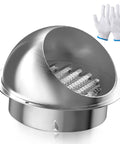 4 Inch Wall Vent Cover With Screen Mesh Made Of Stainless Steel Round Exterior Exhaust Vent For Outdoor Dryer Or Ventilation