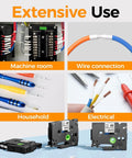 Top Shelf Performance Hse-211 Heat Shrink Label Tubes For Wire Cables Compatible With Brother Ptouch Printer Supplies shown in extensive use.