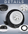 Gas Cap Replacement For Nissan Infiniti Cars And SUVs 2012-2020 Compatible With Altima Murano with close-up on sealing features