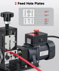 Heavy Duty Electric Wire Stripper Machine Featuring Multiple Operation Modes For Rapid Automated Cable Peeling, showing two feed hole plates.