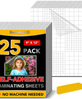 Self Adhesive Laminating Sheets Pack Of 25 9 By 12 Inch Clear Waterproof Laminate Sheets Protect Documents And Photos Without A Laminator