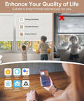 Premium Plug And Play Smart Motorized Blinds With Slick Remote App And Alexa Google Voice Control Total Blackout Rollers used in a cozy home with children.