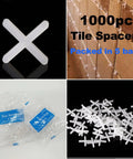 Professional Tile Leveling System Kit With 200 Tile Levelers 4 Handy Wrenches And 1000 2mm Spacers For Fast Smooth Grout Lines.