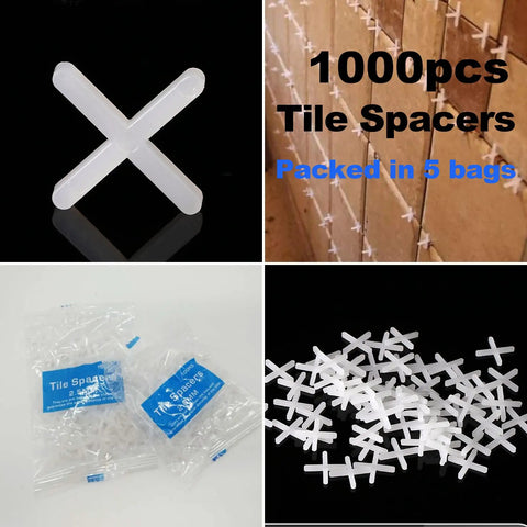 Professional Tile Leveling System Kit With 200 Tile Levelers 4 Handy Wrenches And 1000 2mm Spacers For Fast Smooth Grout Lines.