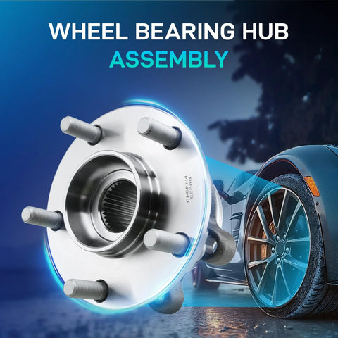 Front Wheel Hub And Bearing Assembly 513296 Replacement For 2007 2018 Altima 2009 2021 Maxima 5 Lug Heavy Duty front view