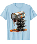 Vibe Up Your Garage With This Sick Oil Can And Gears Mechanic Graphic Tee For Men In Baby Blue X-Large with graphic design.