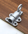 Heavy Duty Aluminum Sliding Door Spring Loaded Barrel Bolt Lock on wooden surface, showcasing durable steel construction.