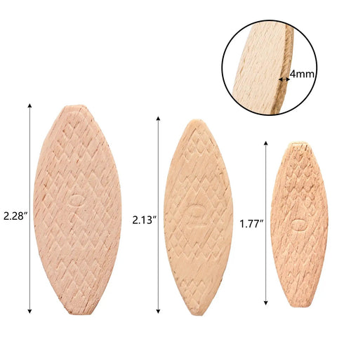 Beechwood Joiner Biscuits Set 150 Pieces No 0 No 10 No 20 for Furniture Framing and Woodworking Smooth Joints and Quick Assembly DIY Friendly