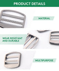 Ten Pack Heavy Duty Gunmetal Zinc Alloy Ladder Lock Sliders For Adjustable Webbing Straps showcased in detail view.