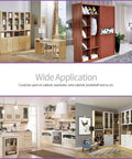 Living room and kitchen cabinets showcasing Six Styles Shelf Pins Set With 160 Pieces Nickel Plated Cabinet Pins For 5mm And 6mm Shelf Holes.
