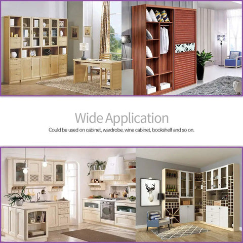 Living room and kitchen cabinets showcasing Six Styles Shelf Pins Set With 160 Pieces Nickel Plated Cabinet Pins For 5mm And 6mm Shelf Holes.