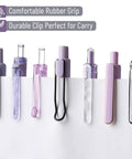 Pastel Purple Gel Pen Set 12 Pack With One Matching Highlighter Black Ink 0.5mm Fine Point Smooth Gel Pens Clips Shown