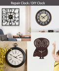 Silent Sweep Clock Movement Replacement With Snap In Type Quartz Wall Clock Mechanism 8mm Shaft Non Threaded 1mm Panel Fit DIY Repair Kit for Home Office Bedroom Library For DIYers Ultra Quiet Accurate Timekeeping examples in room