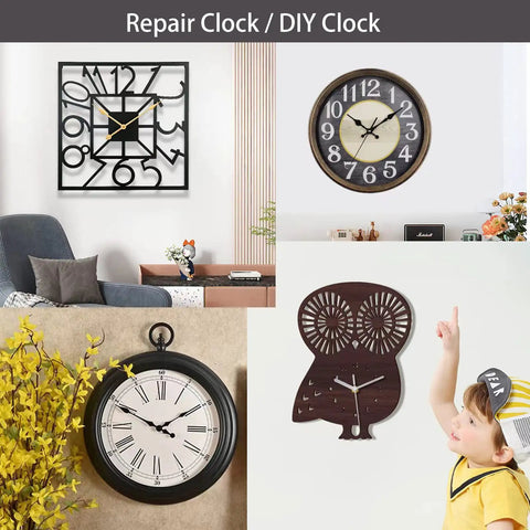 Silent Sweep Clock Movement Replacement With Snap In Type Quartz Wall Clock Mechanism 8mm Shaft Non Threaded 1mm Panel Fit DIY Repair Kit for Home Office Bedroom Library For DIYers Ultra Quiet Accurate Timekeeping examples in room