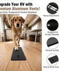 Aluminum RV Floor Vent Cover Kit 2x10 Magnetic Removable Floor Register Trap Black Inside with pet-friendly feature