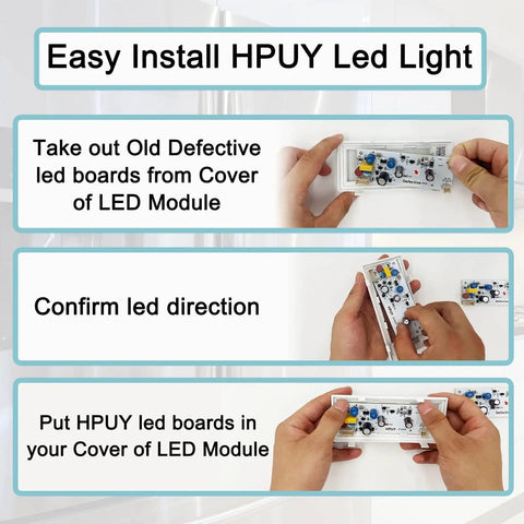 Step-by-step guide for installing Refrigerator LED Light Replacement Kit With Main Driver W10515058 And Two LED Boards W10515057