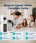 Countertop Reverse Osmosis Water Filter System With Remineralization shown on kitchen counter, glass carafe visible