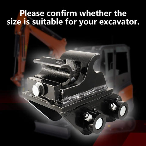 Easy Hookup Quick Change Hitch For Mini Excavators Up To 3 Tons Universal Quick Coupler shown with digger background