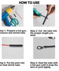 How to use Waterproof Heat Shrink Tubing Kit Three To One Dual Wall Adhesive showing steps with tools and tube