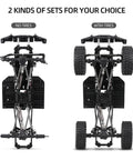 Front view of 313mm Wheelbase Chassis Frame With Tires For 1 To 10 Scale SCX10 II 90046 90047 RC Crawler DIY Build Kit
