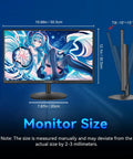 22 Inch FHD IPS Monitor With 75 Hz Refresh Rate AMD FreeSync Stunning 99 Percent sRGB And Ninety Percent DCI P3 Color Gamut HDMI Two Point Zero VGA VESA For Gaming And Office with anime character on screen