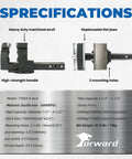 Slide Right Into Any 2 Inch Receiver This Heavy Duty 6 Inch Hitch Vise Grips Metal Pipes specifications image detailing features and dimensions.