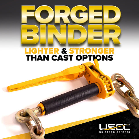 QuikBinder Plus Ratchet Load Binder For Grade 70 And Grade 80 Chain Five Sixteenths To Three Eighths Inch With Folding Handle