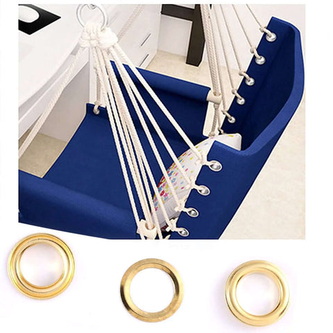 200 Sets Metal Grommets Eyelets With Washers And Storage Box In Gold And Silver Includes 1/4 Inch Sizes for DIY Craft on hammock